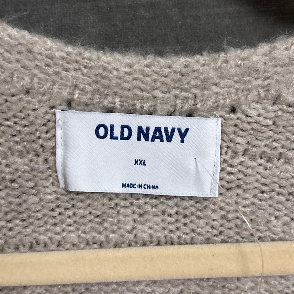 NEW Old Navy Cardigan Coatigan XXL Beige Oatmeal Open Front Sweater Heavy Cozy C - Picture 5 of 10